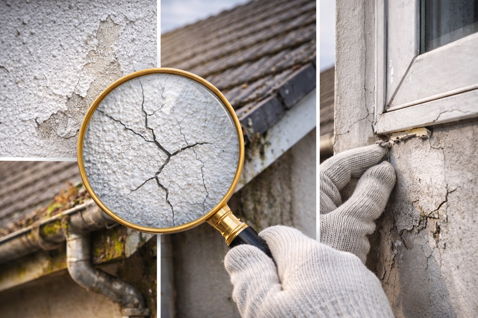 春の外装点検で外壁や屋根の状態を確認する住宅