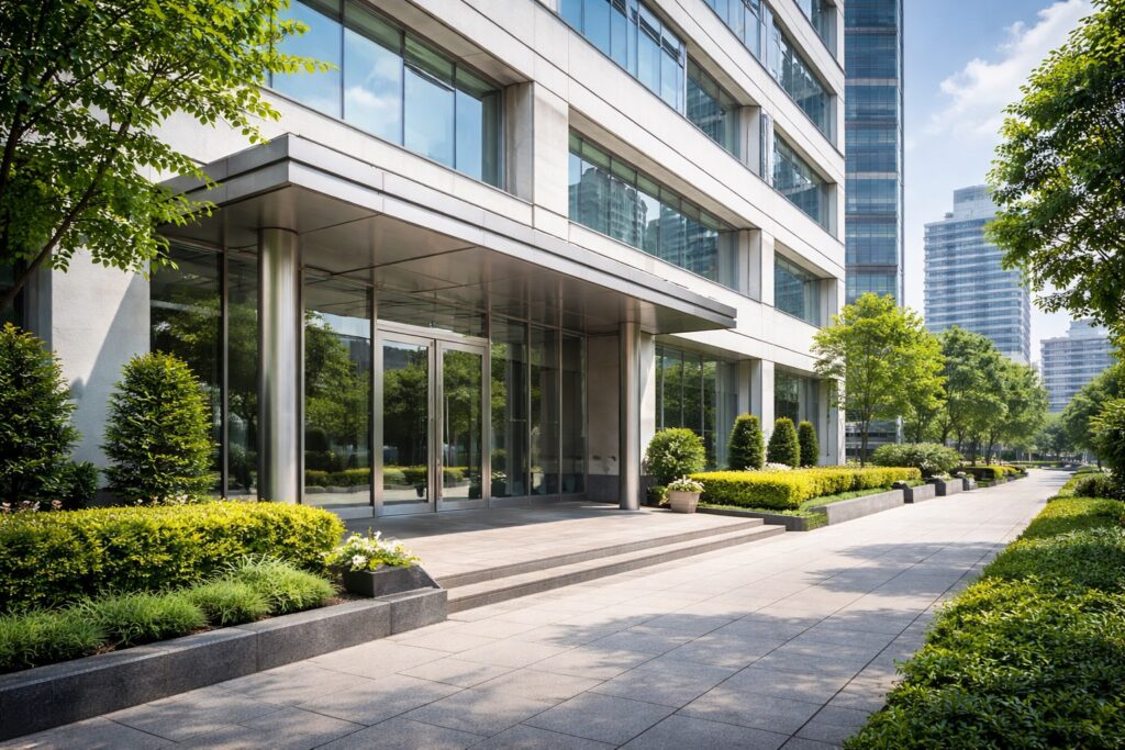 企業の外観が整っている様子